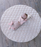 Oatmeal Gingham French Linen Baby Mat